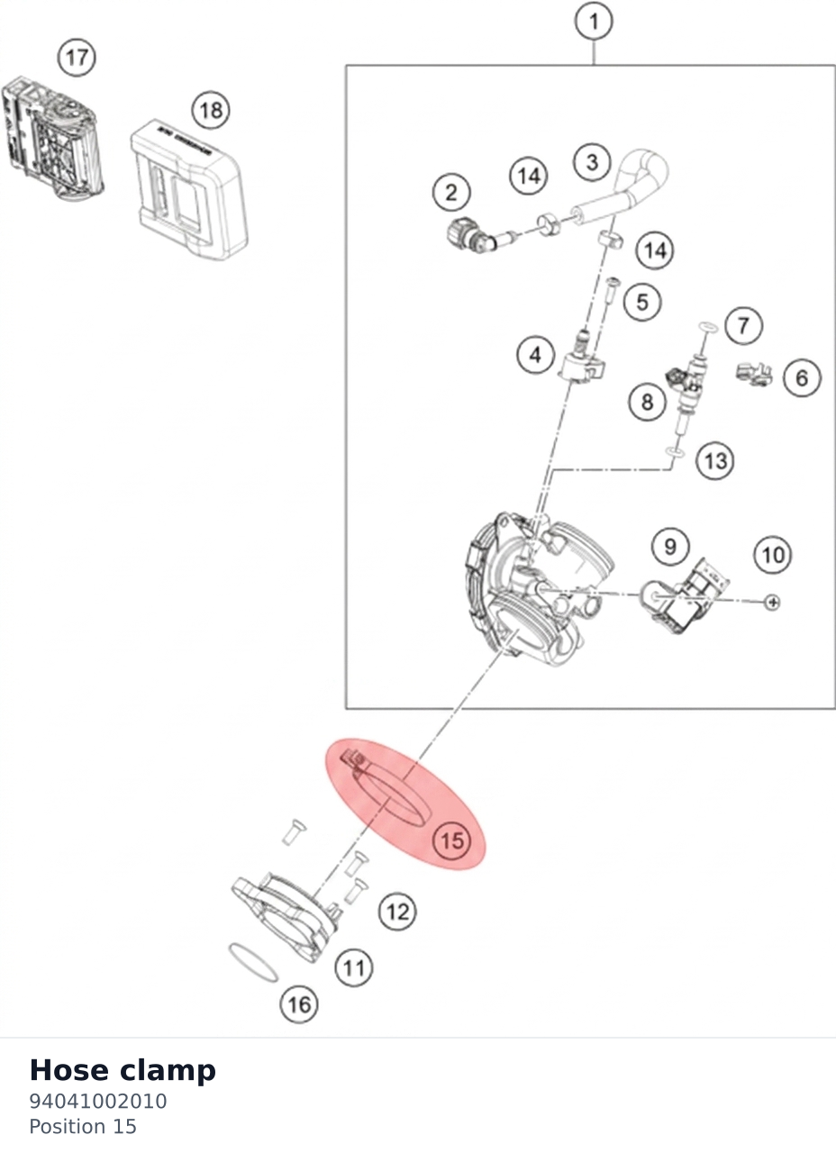 Diagram preview: Hose clamp (94041002010)