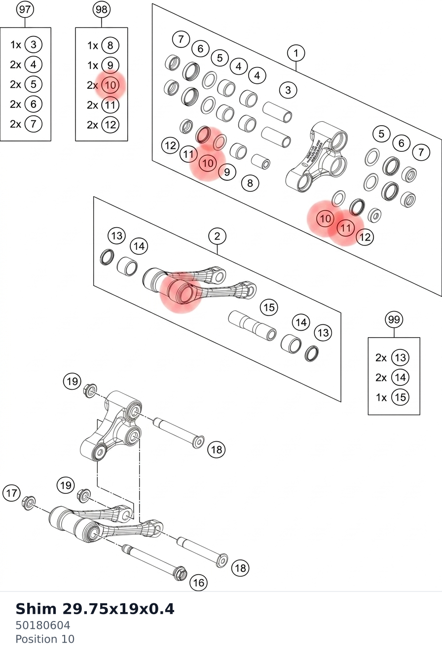 Diagram preview: Shim 29.75x19x0.4 (50180604)