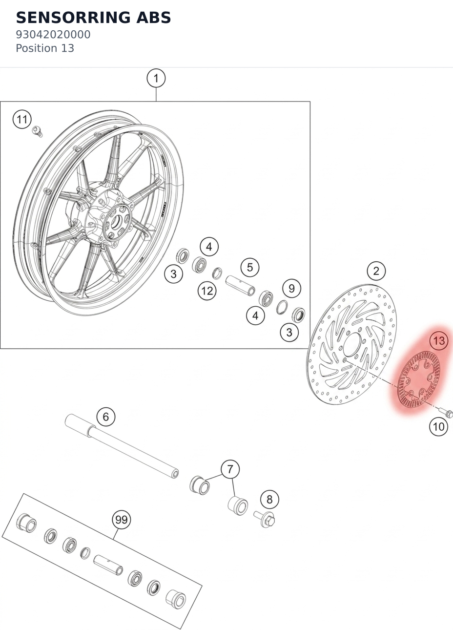 Diagram preview: SENSORRING ABS (93042020000)