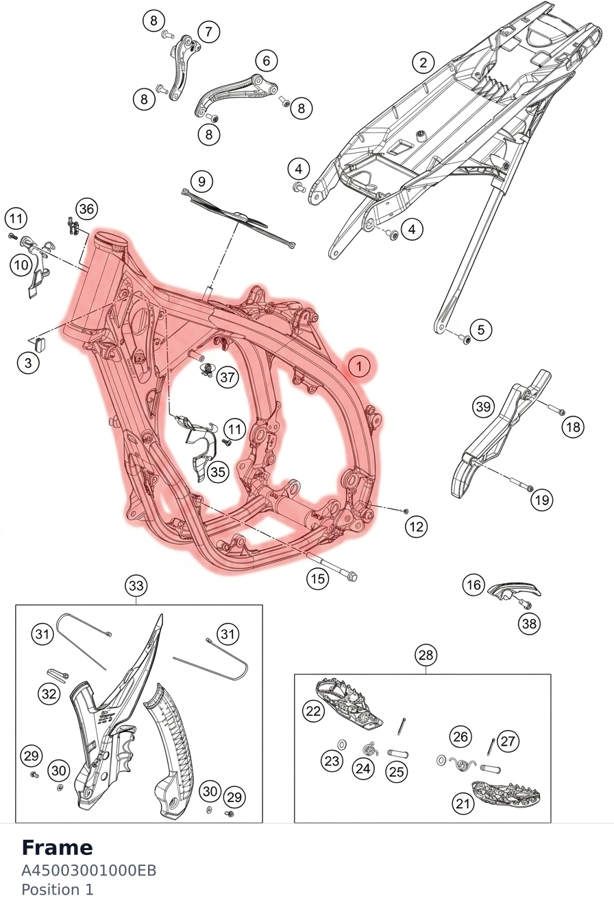 Diagram preview: Frame (A45003001000EB)