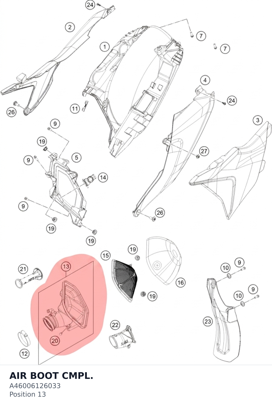 Diagram preview: AIR BOOT CMPL. (A46006126033)