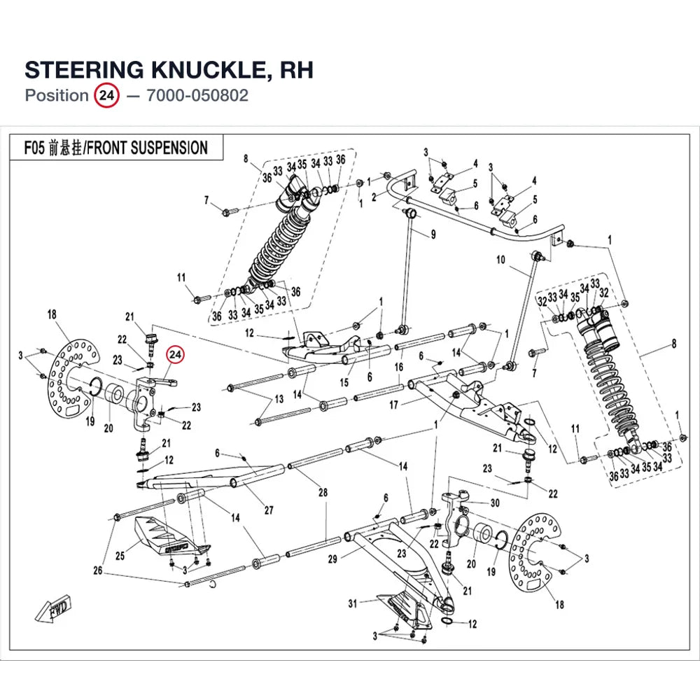 STEERING KNUCKLE, RH product image