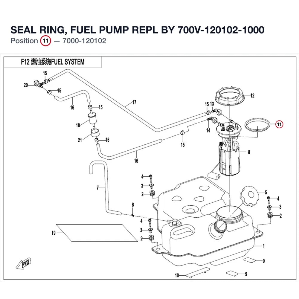 SEAL RING, FUEL PUMP REPL BY 700V-120102-1000 product image