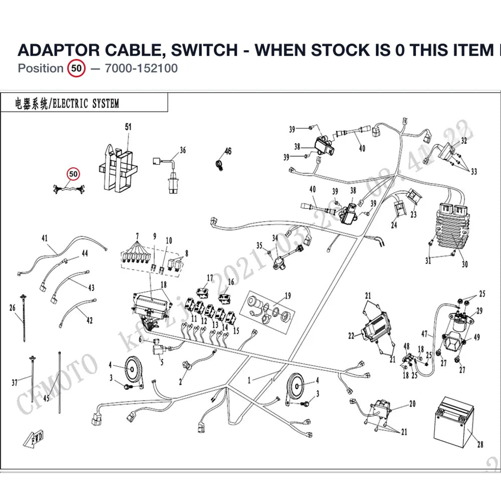 ADAPTOR CABLE, SWITCH - WHEN STOCK IS 0 THIS ITEM IS NO LONGER AVAILABLE product image