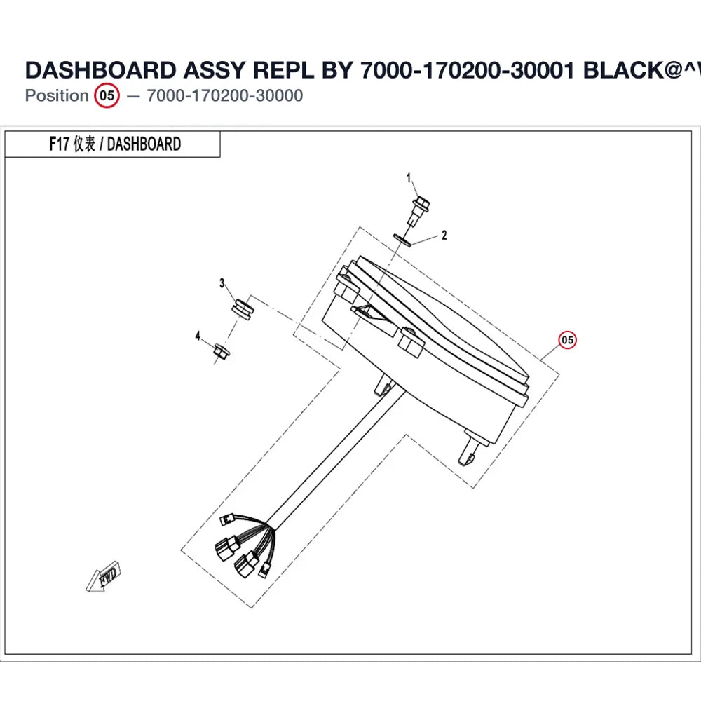 DASHBOARD ASSY REPL BY 7000-170200-30001 product image