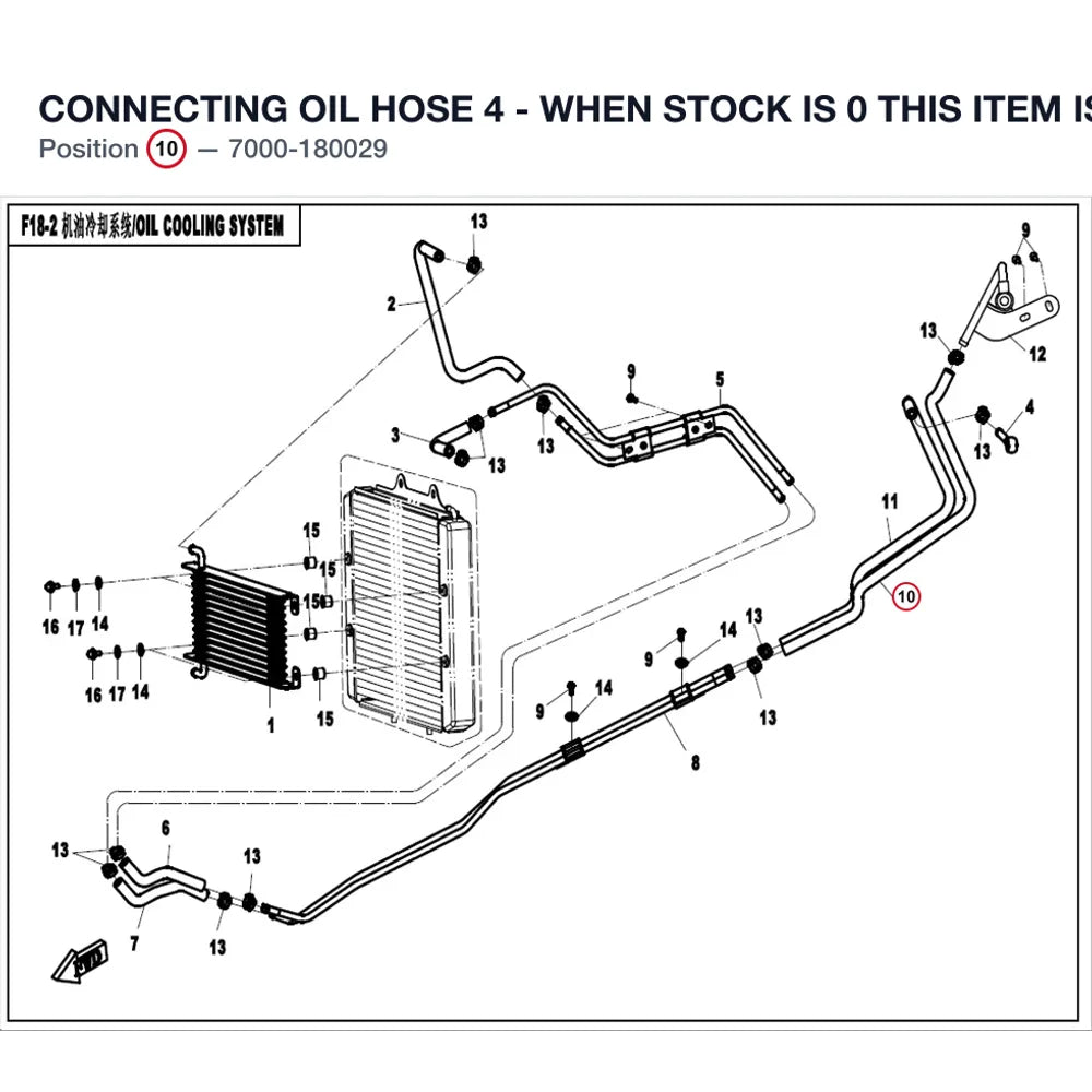 CONNECTING OIL HOSE 4 - WHEN STOCK IS 0 THIS ITEM IS NO LONGER AVAILABLE product image