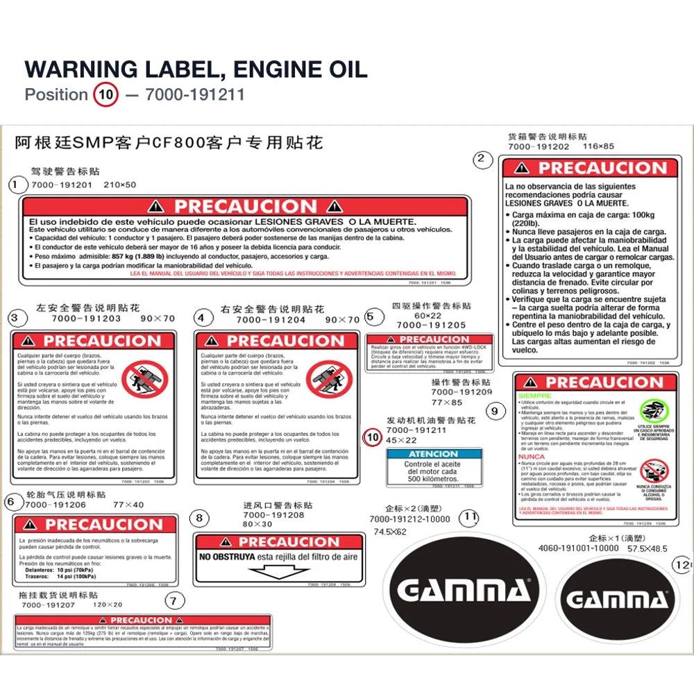 WARNING LABEL, ENGINE OIL product image