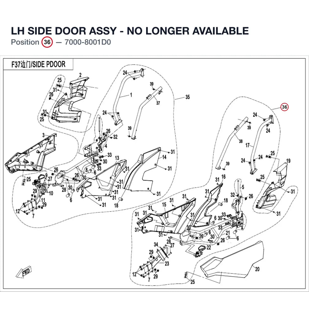 LH SIDE DOOR ASSY - NO LONGER AVAILABLE product image