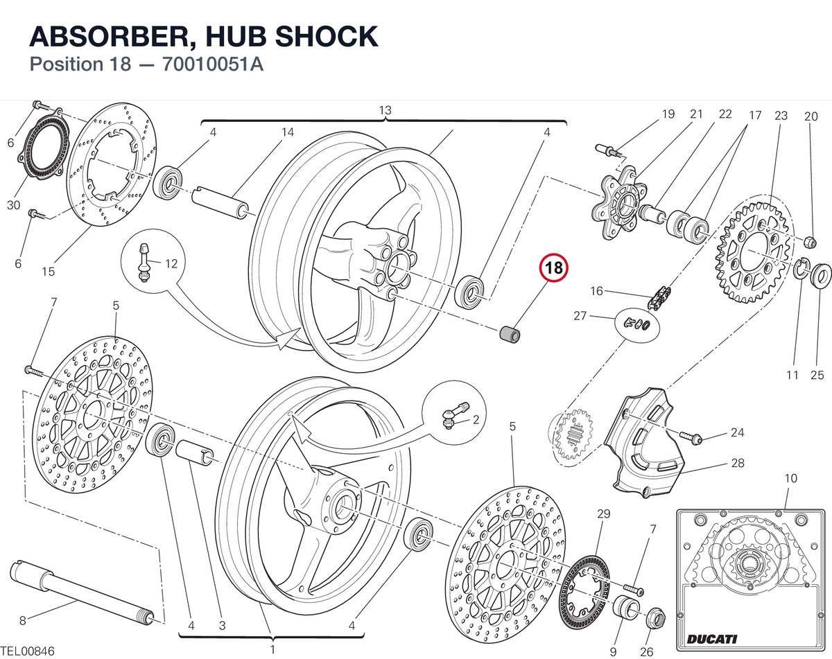 ABSORBER, HUB SHOCK 70010051A diagram position