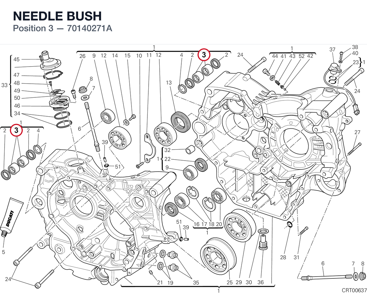 NEEDLE BUSH 70140271A diagram position