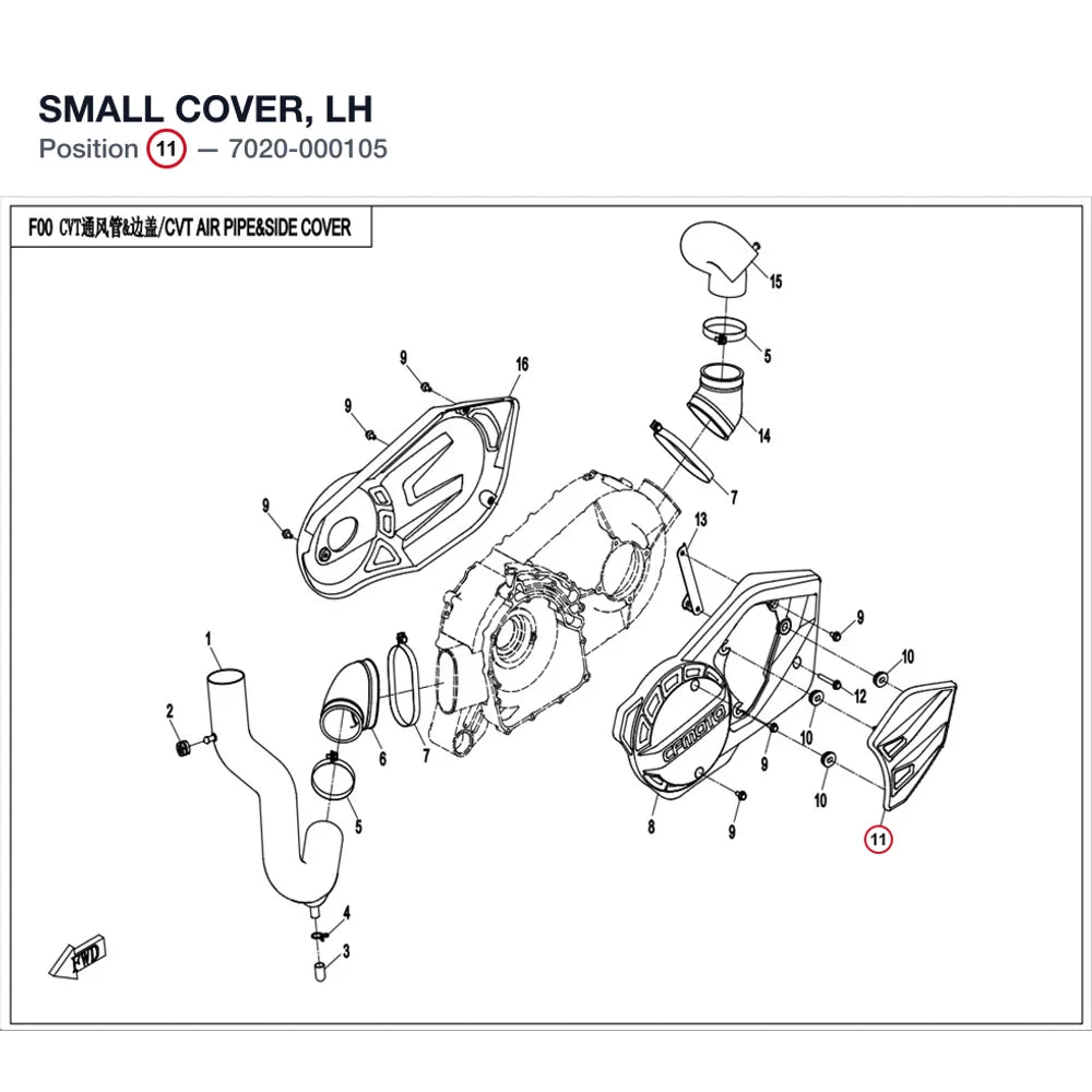 SMALL COVER, LH product image