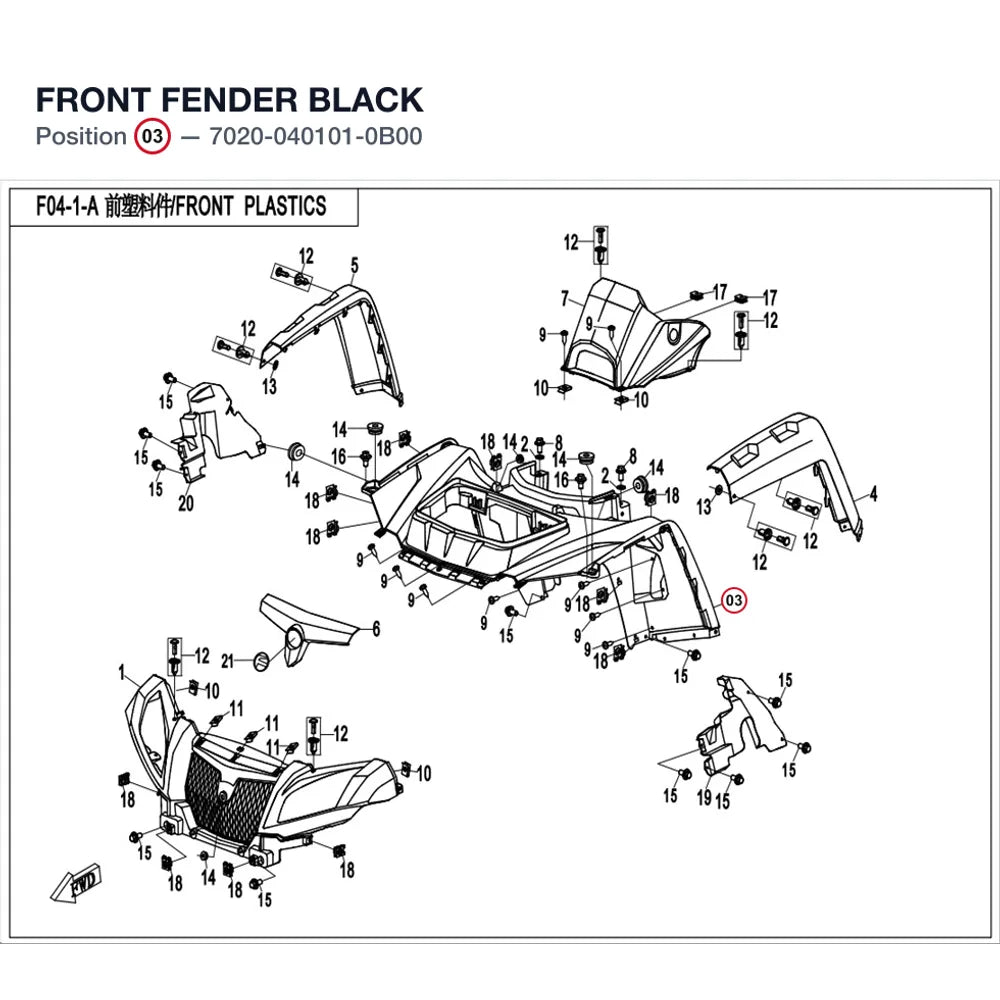 FRONT FENDER product image