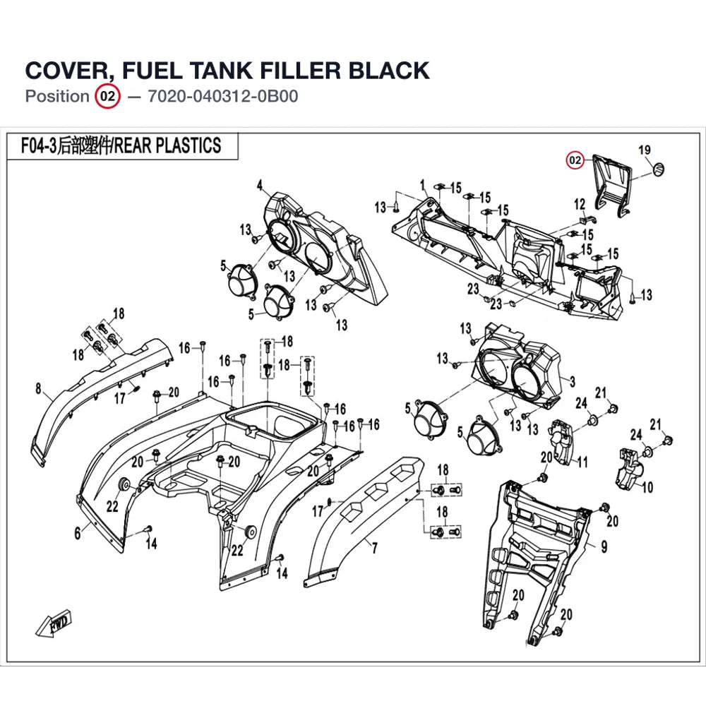 COVER, FUEL TANK FILLER product image