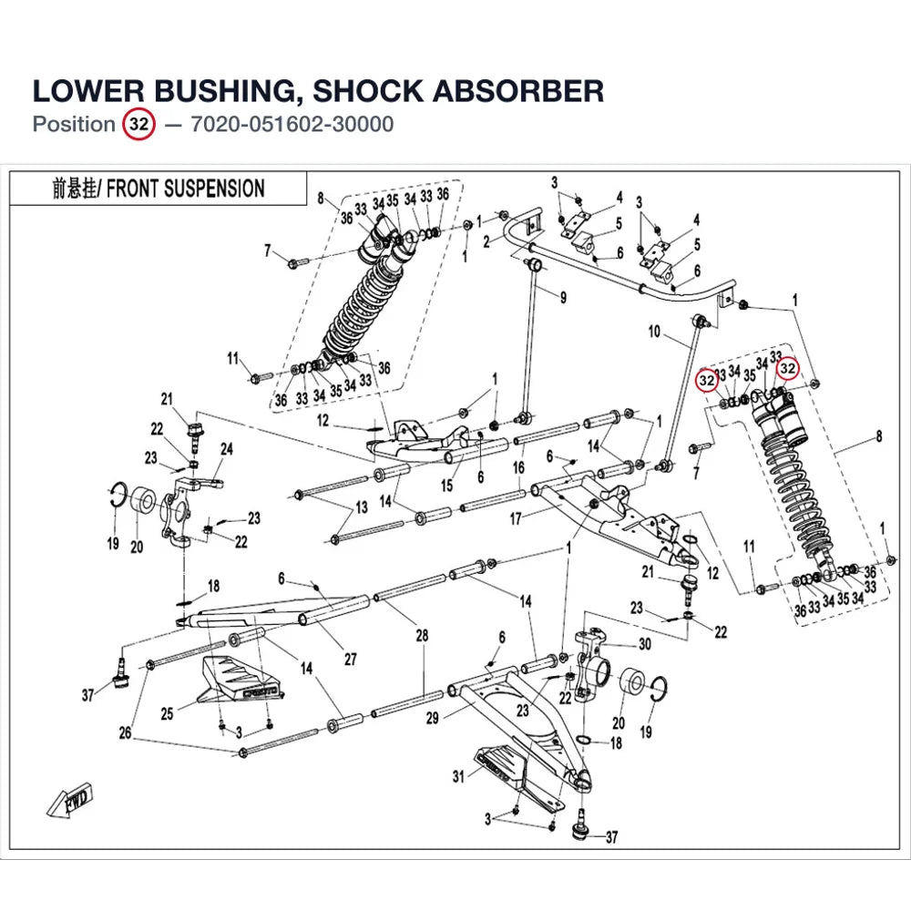 LOWER BUSHING, SHOCK ABSORBER product image