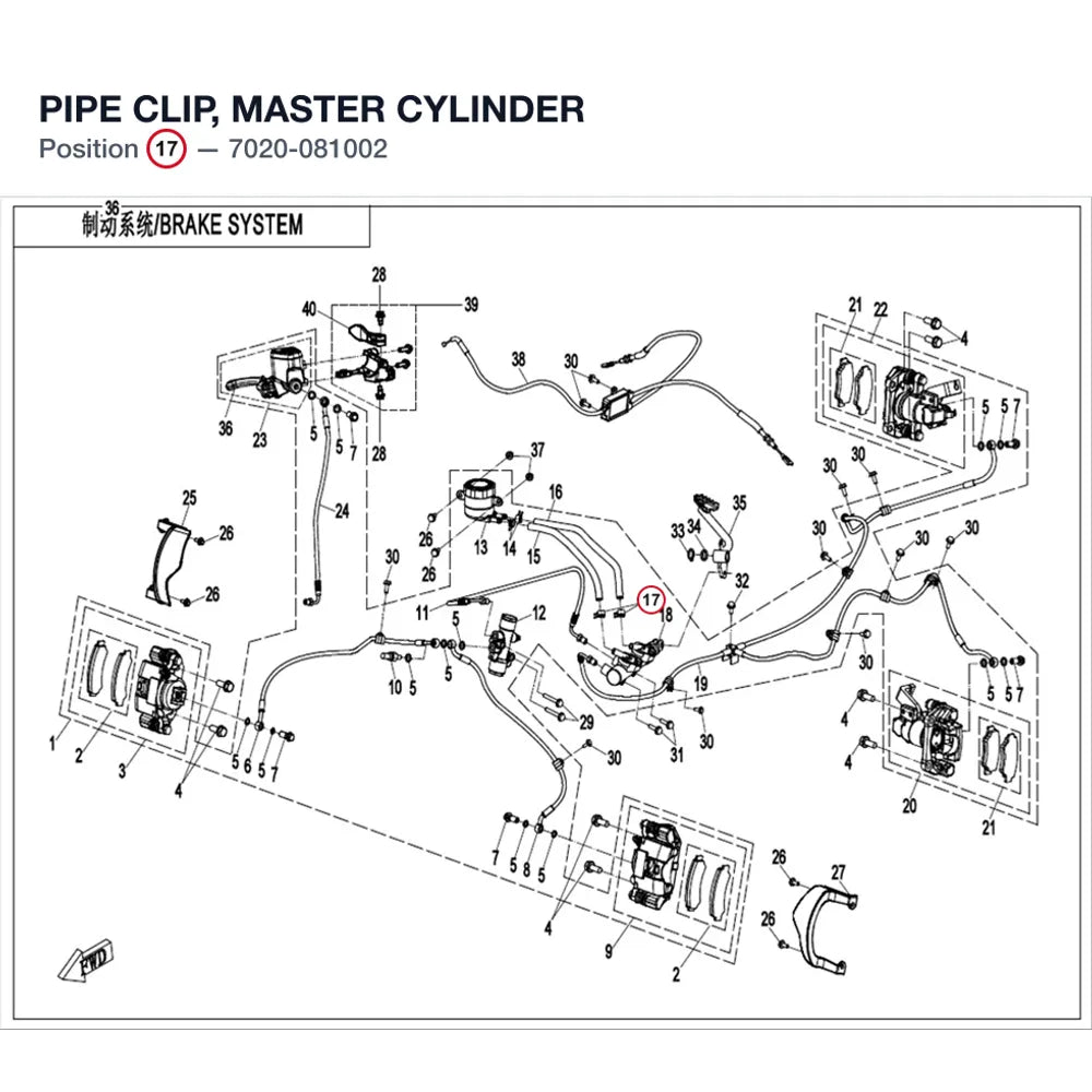 PIPE CLIP, MASTER CYLINDER product image