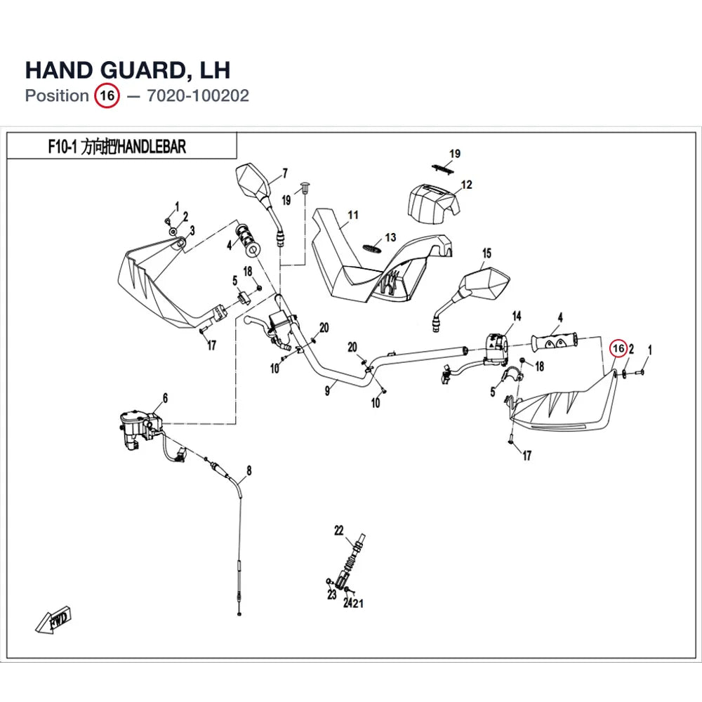 HAND GUARD, LH product image