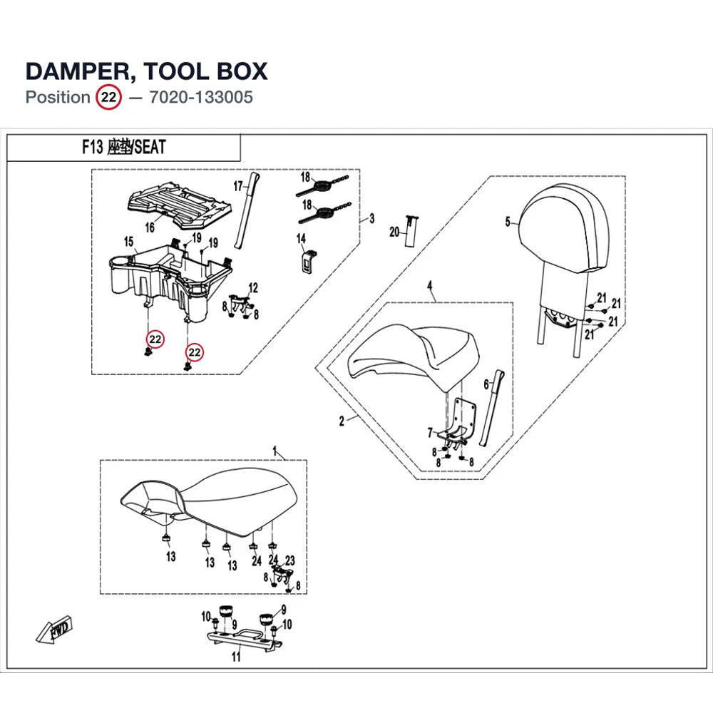 DAMPER, TOOL BOX product image