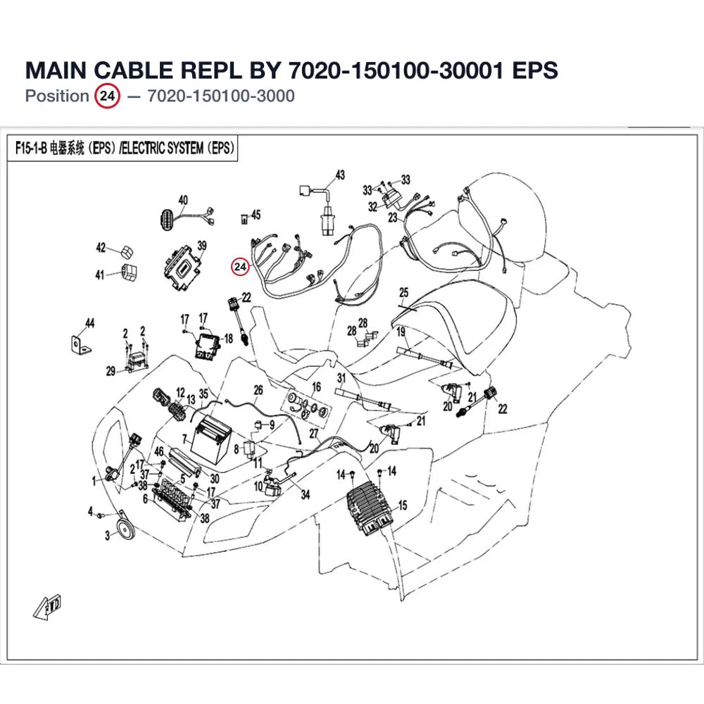 MAIN CABLE REPL BY 7020-150100-30001 product image