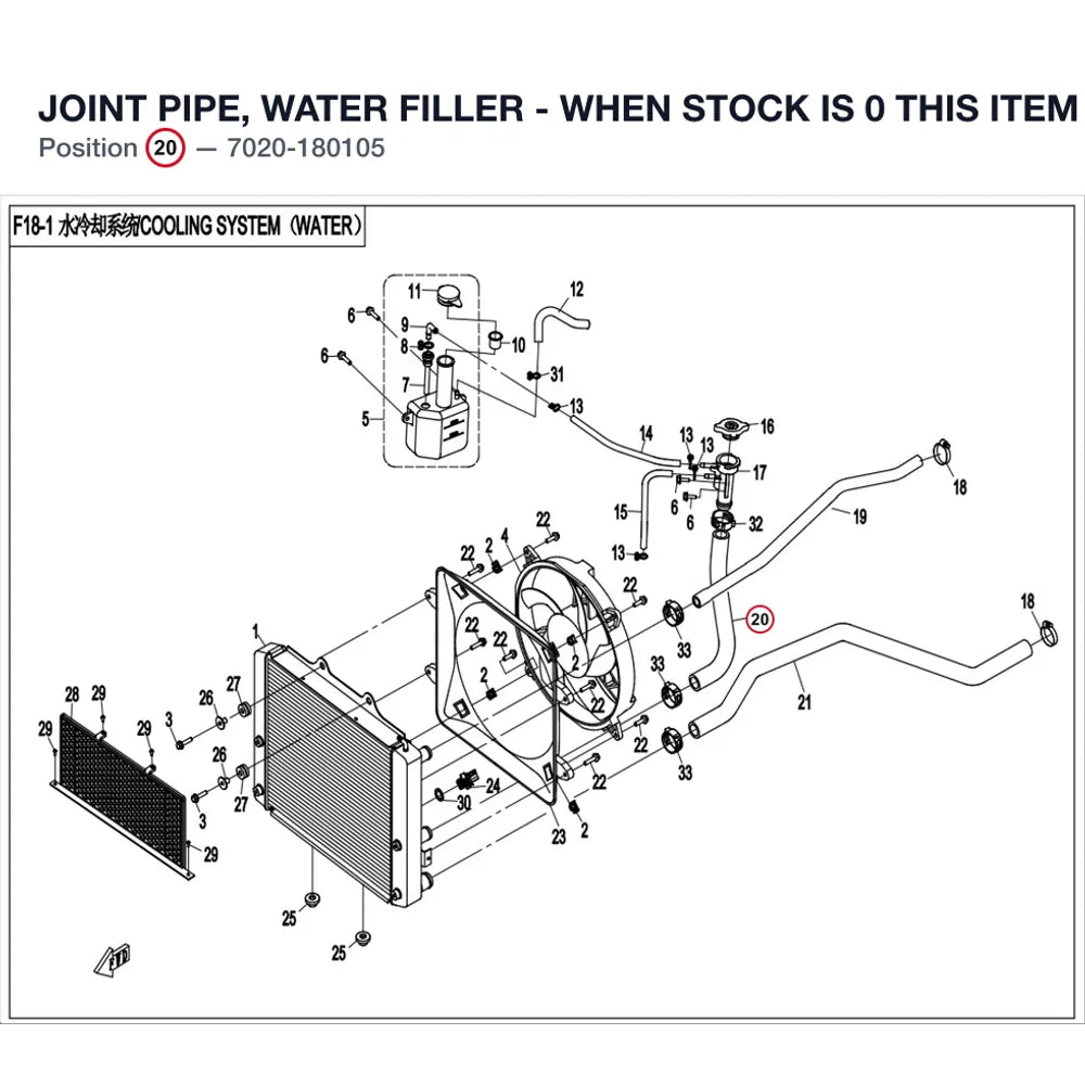 JOINT PIPE, WATER FILLER - WHEN STOCK IS 0 THIS ITEM IS NO LONGER AVAILABLE product image