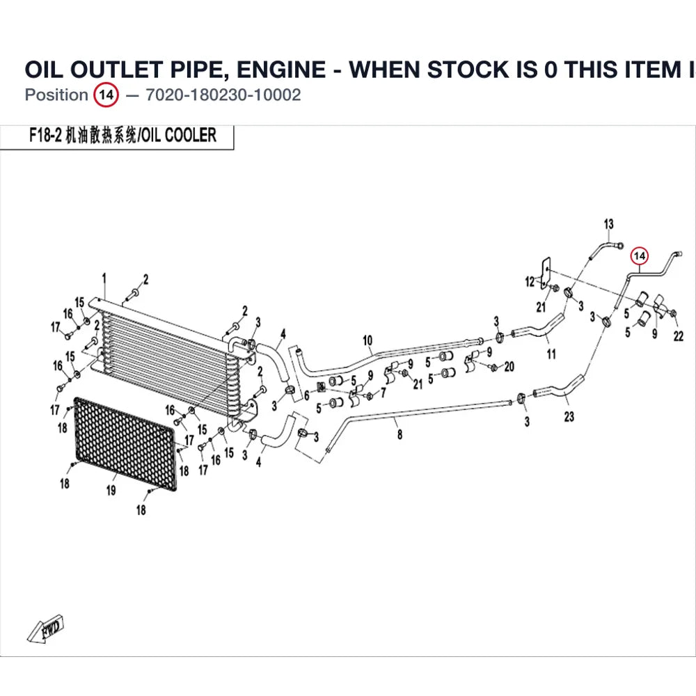 OIL OUTLET PIPE, ENGINE - WHEN STOCK IS 0 THIS ITEM IS NO LONGER AVAILABLE product image