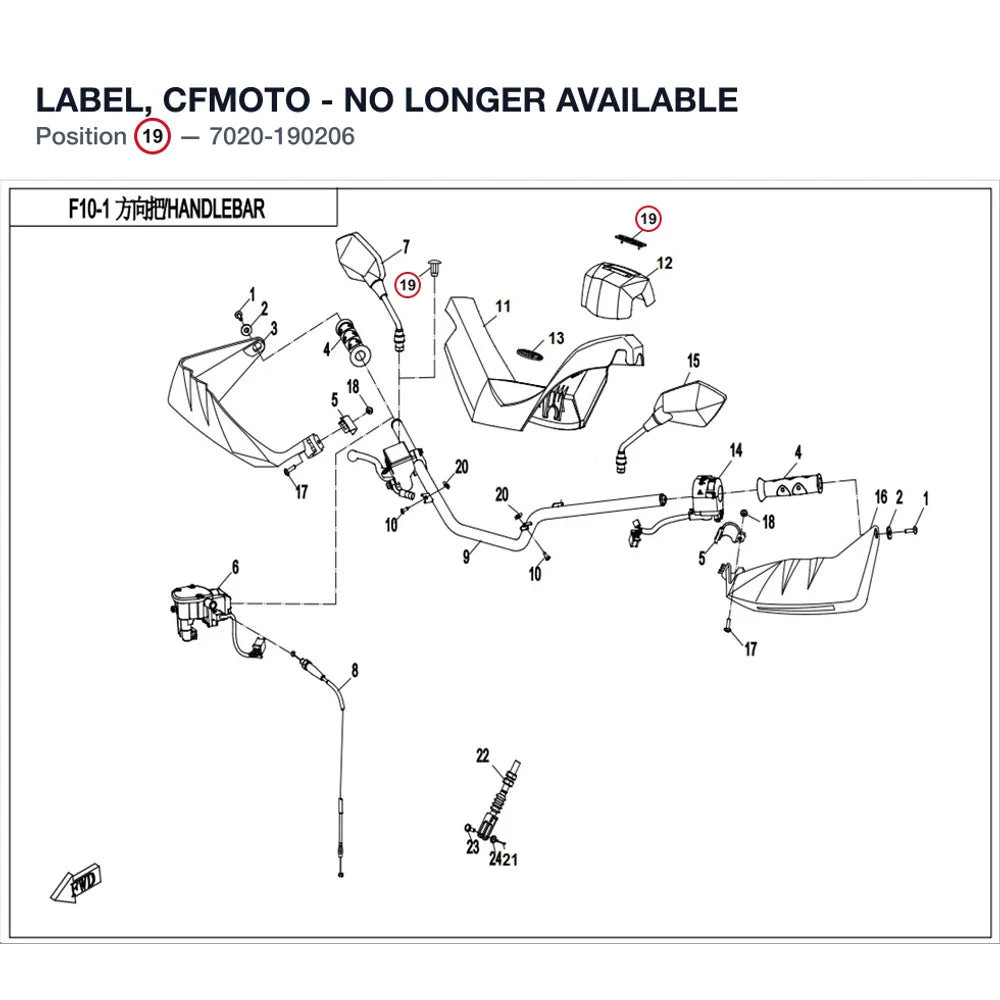 LABEL, CFMOTO - NO LONGER AVAILABLE product image