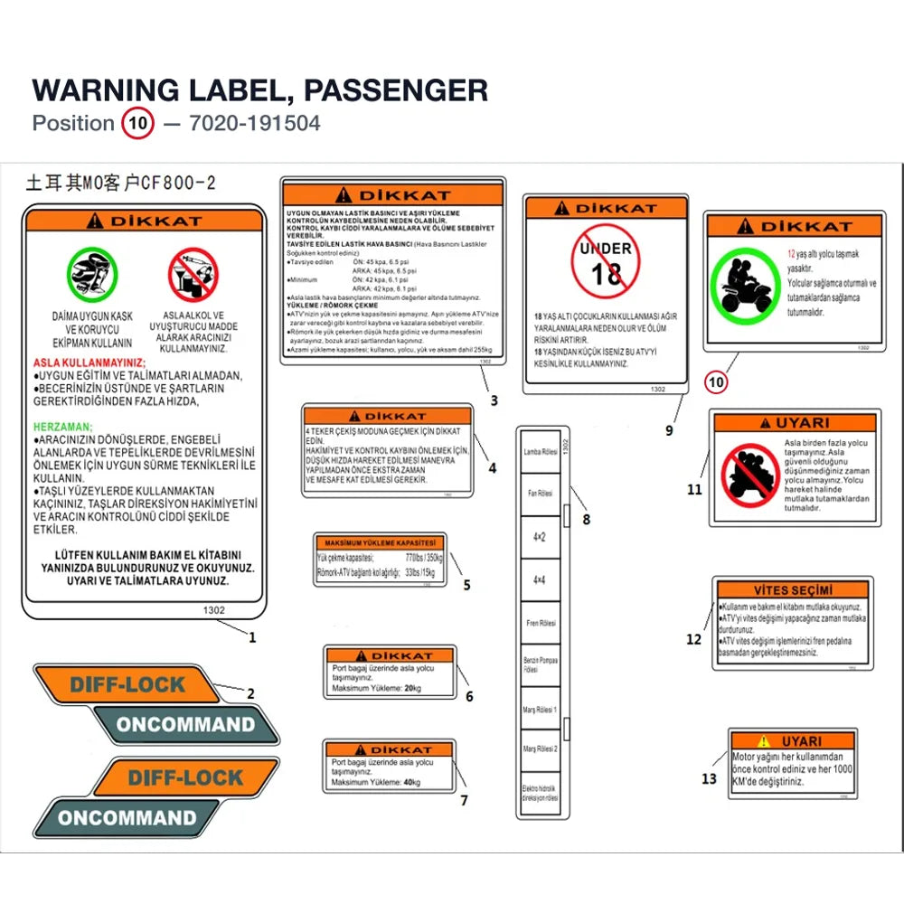 WARNING LABEL, PASSENGER product image