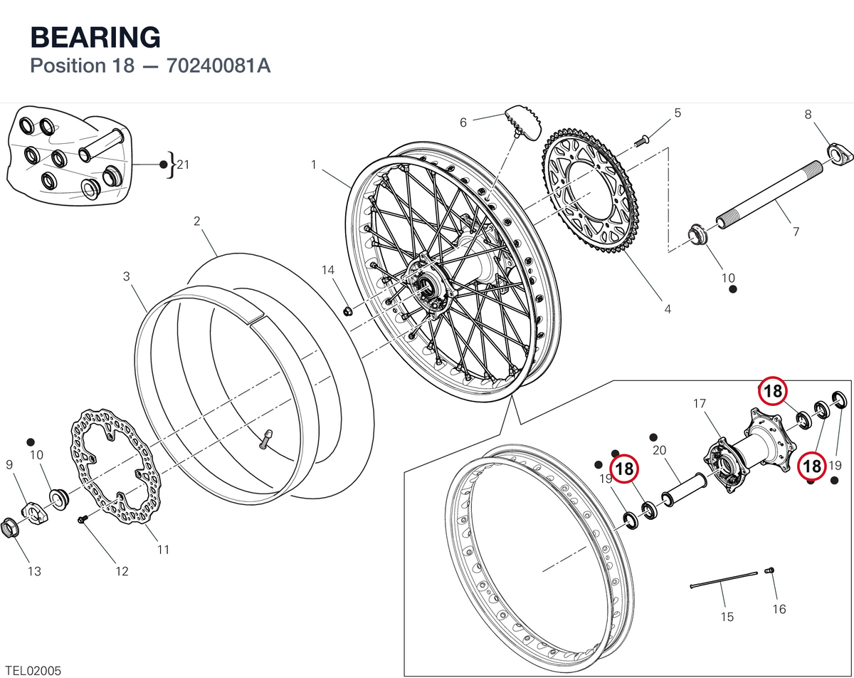 BEARING 70240081A diagram position
