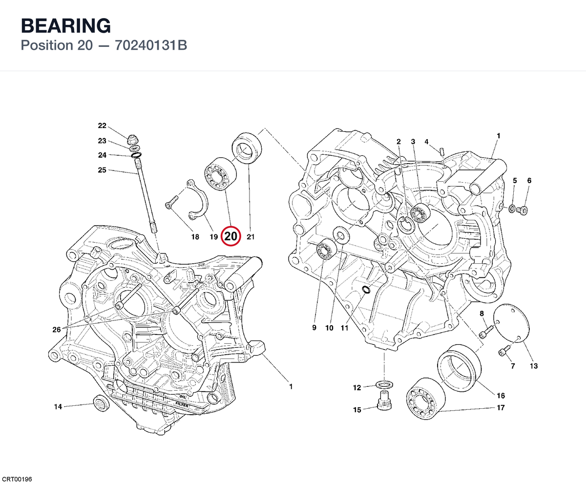BEARING 70240131B diagram position