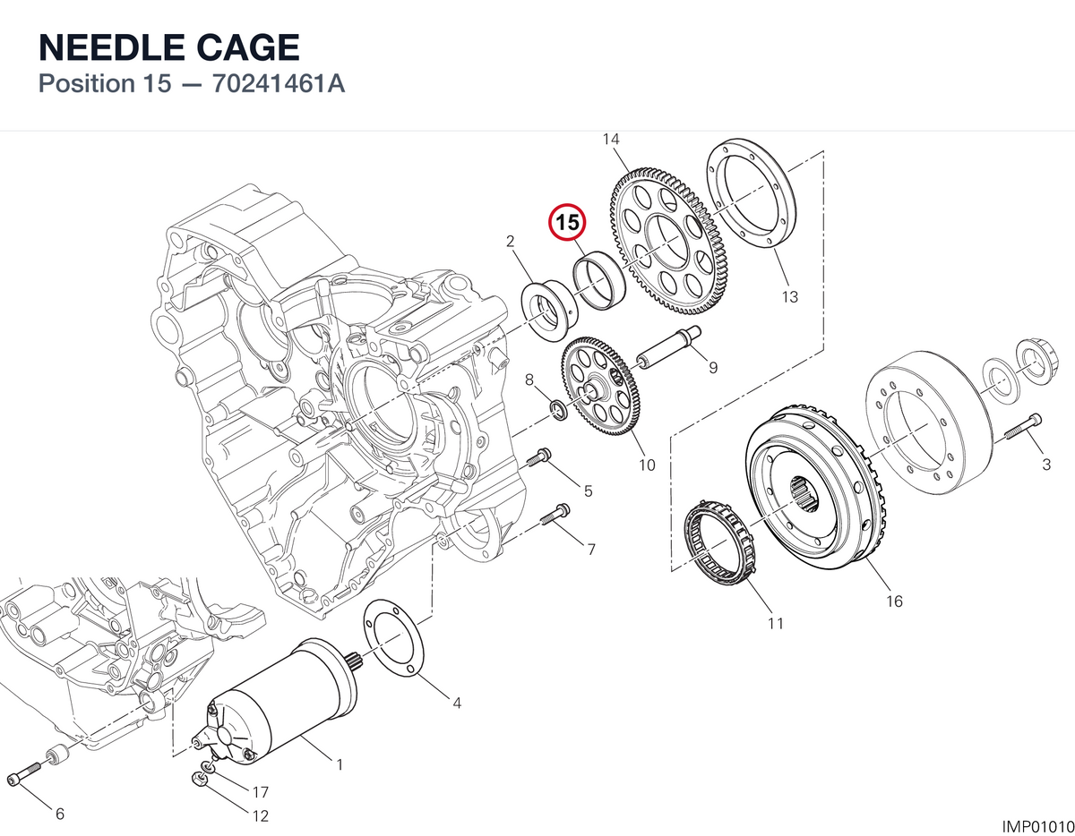NEEDLE CAGE 70241461A diagram position