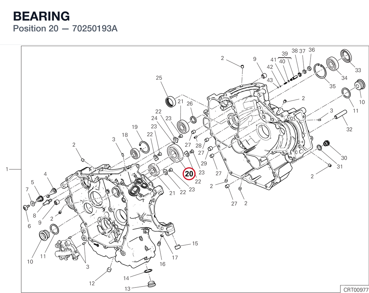 BEARING 70250193A diagram position