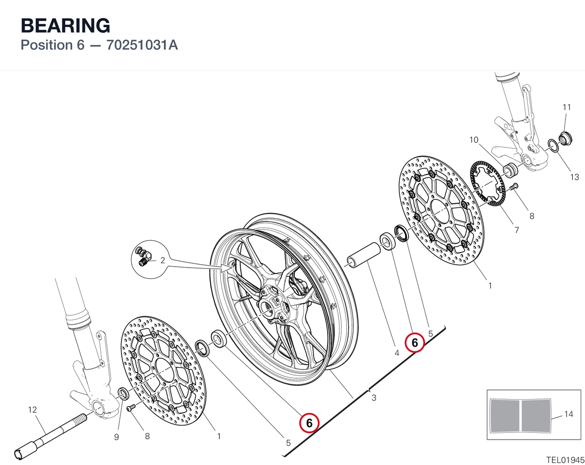 BEARING 70251031A diagram position