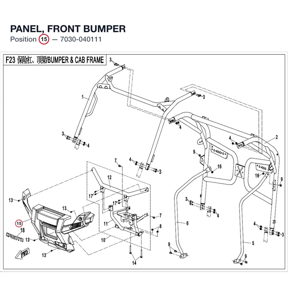 PANEL, FRONT BUMPER product image