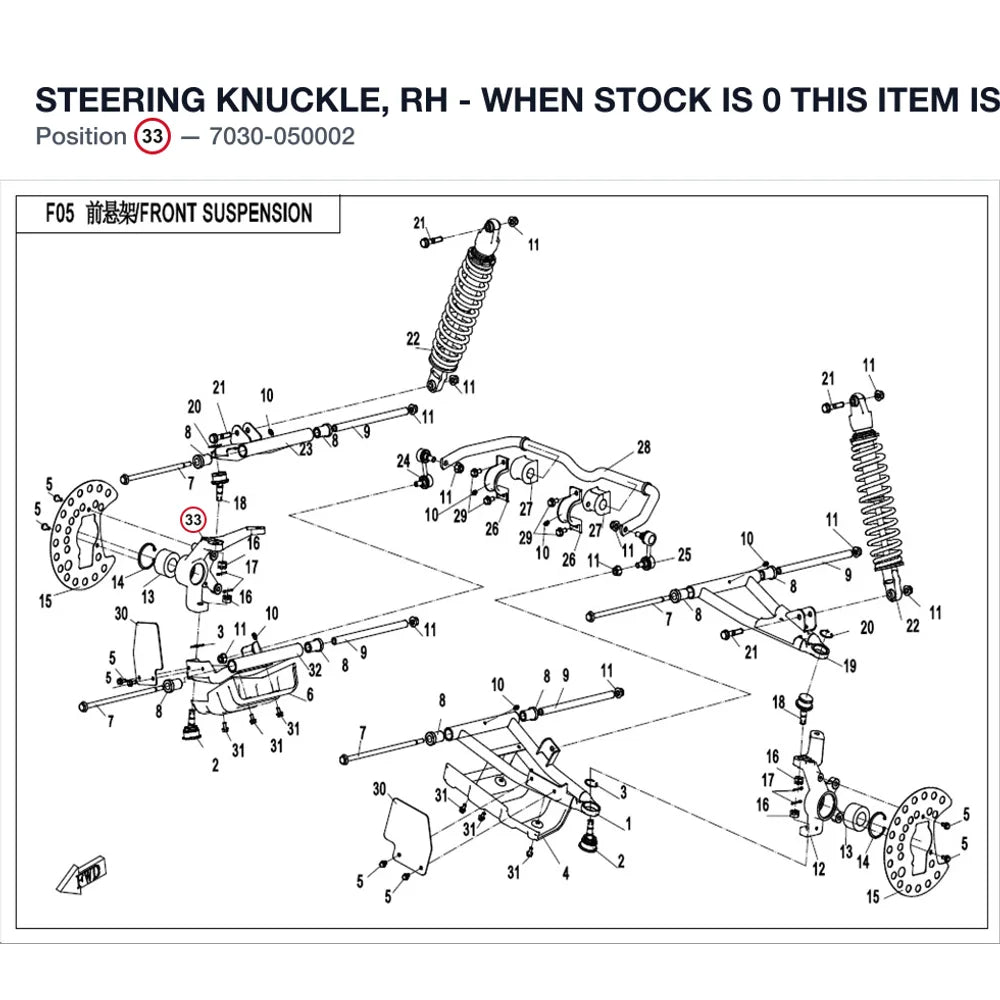 STEERING KNUCKLE, RH - WHEN STOCK IS 0 THIS ITEM IS NO LONGER AVAILABLE product image