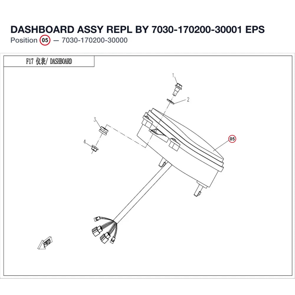 DASHBOARD ASSY REPL BY 7030-170200-30001 product image