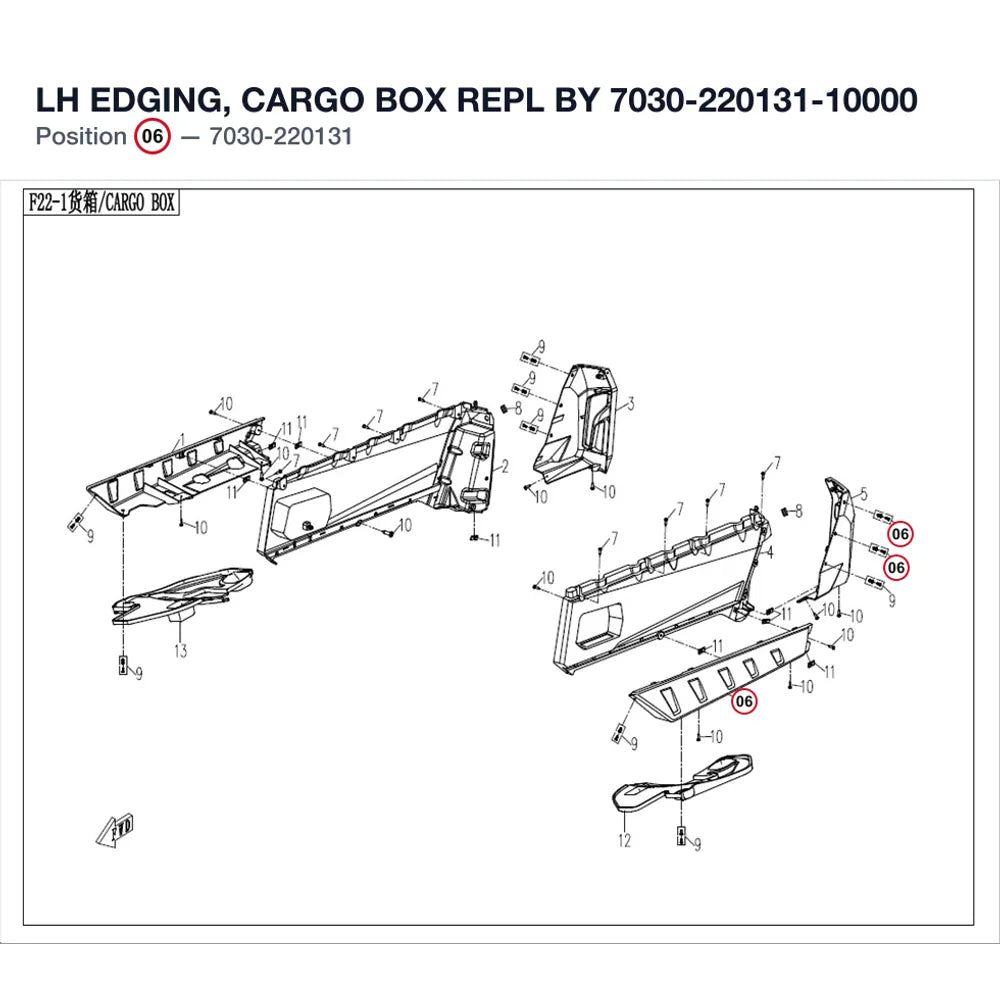 LH EDGING, CARGO BOX REPL BY 7030-220131-10000 product image