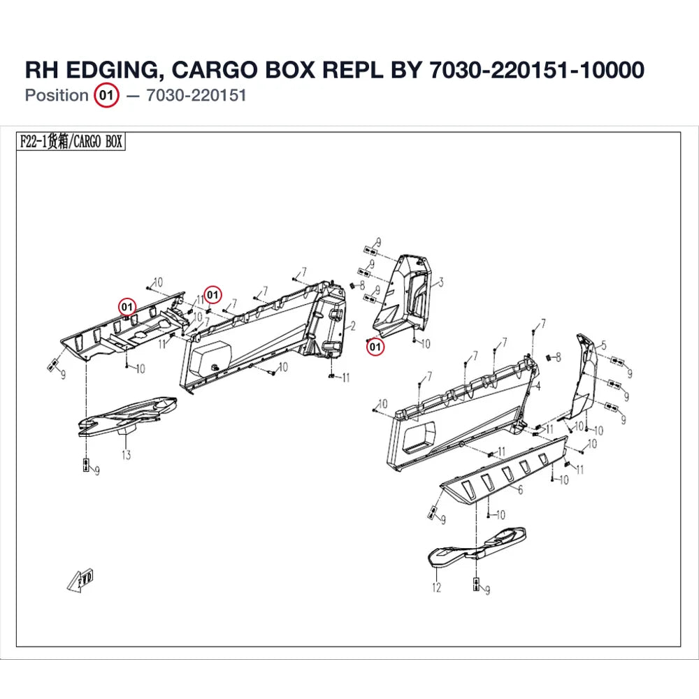 RH EDGING, CARGO BOX REPL BY 7030-220151-10000 product image