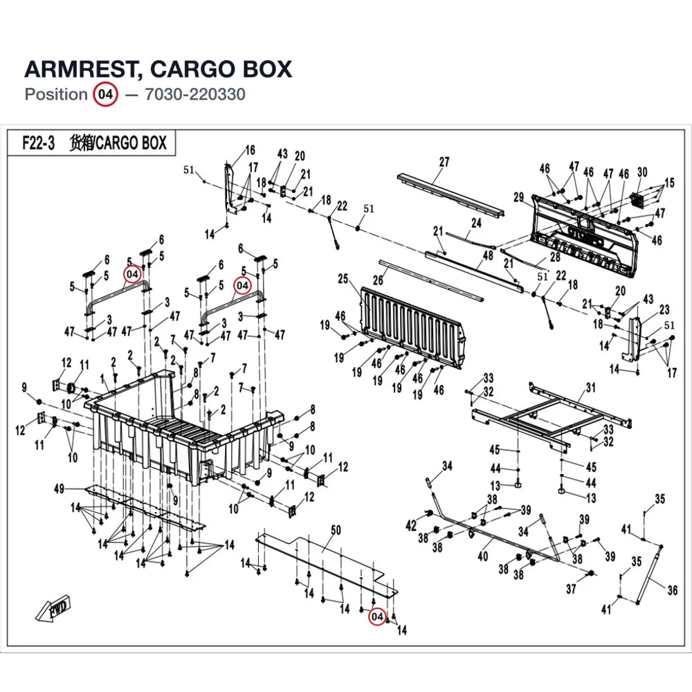 ARMREST, CARGO BOX product image