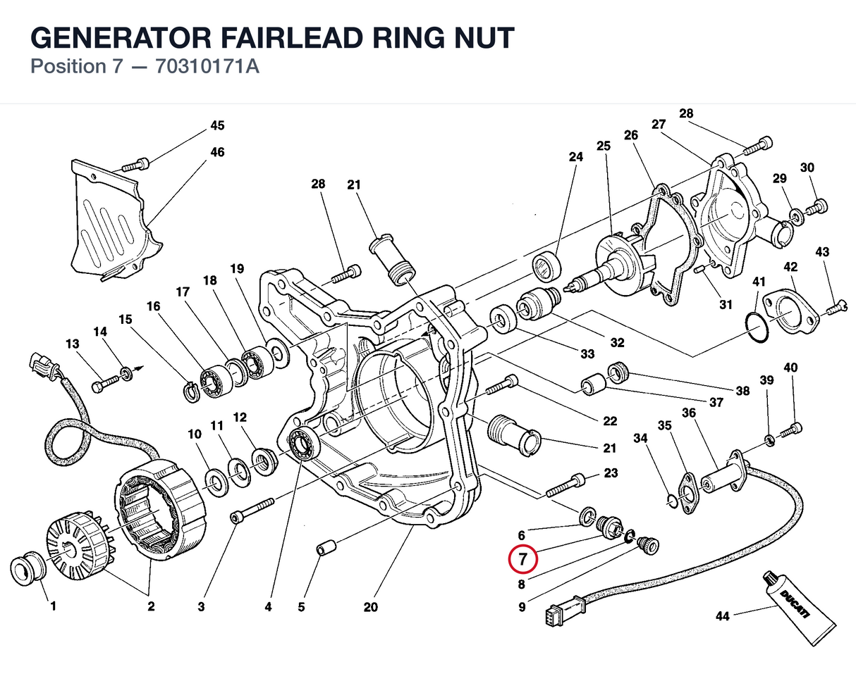 GENERATOR FAIRLEAD RING NUT