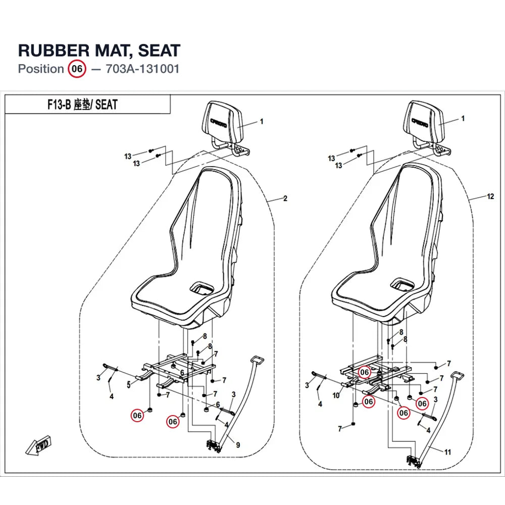 RUBBER MAT, SEAT product image