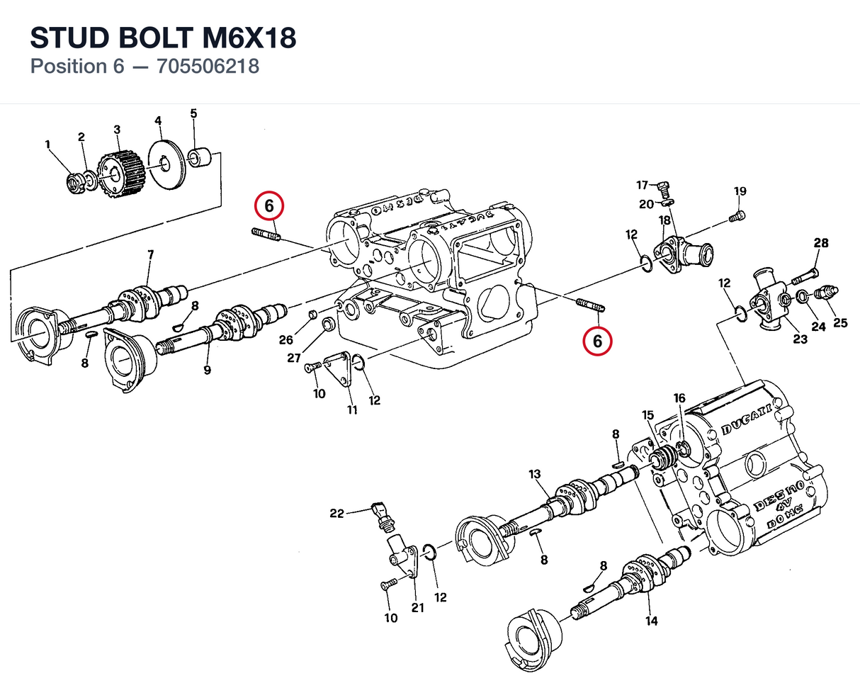 STUD BOLT M6X18