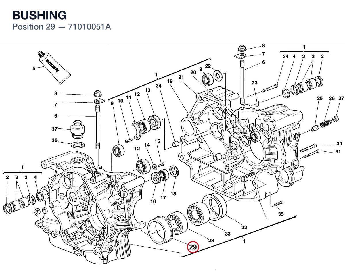 BUSHING 71010051A diagram position