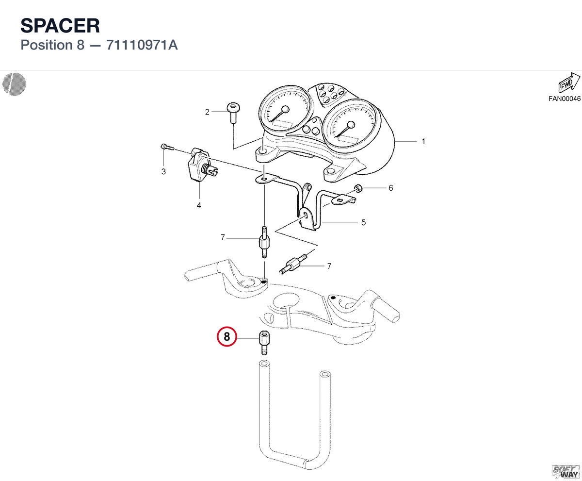 SPACER 71110971A diagram position