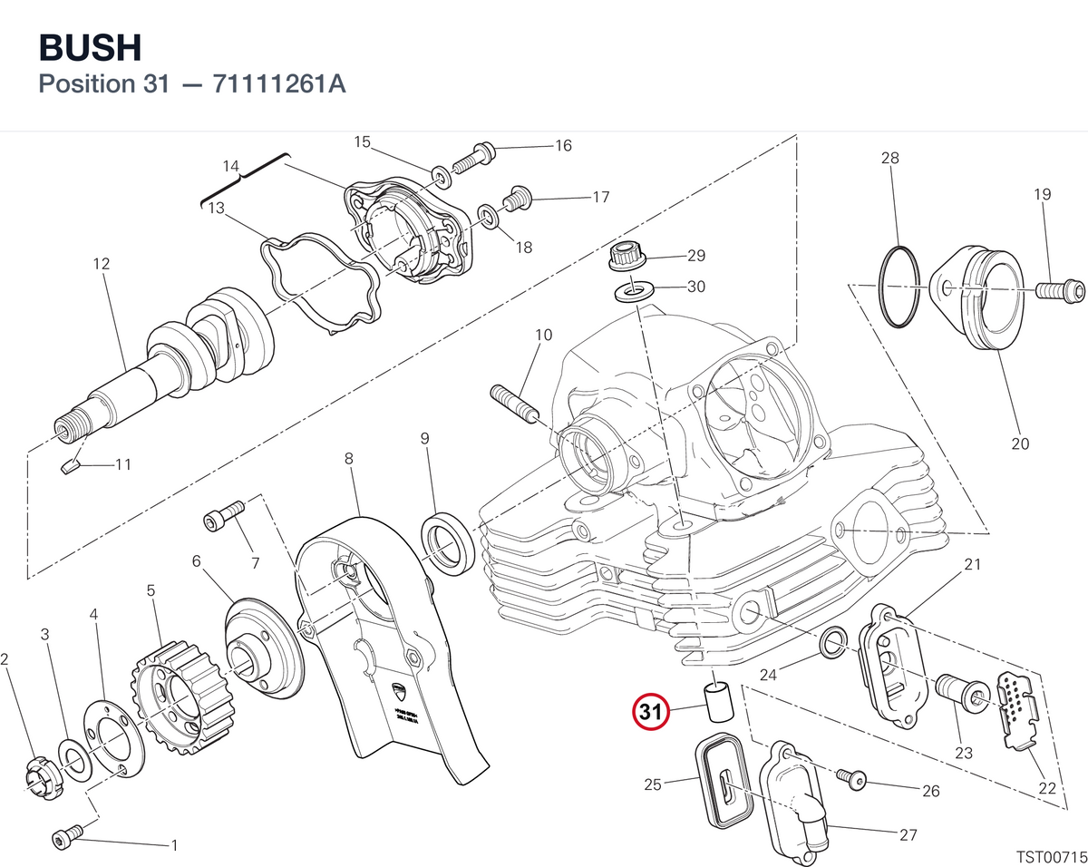BUSH 71111261A diagram position