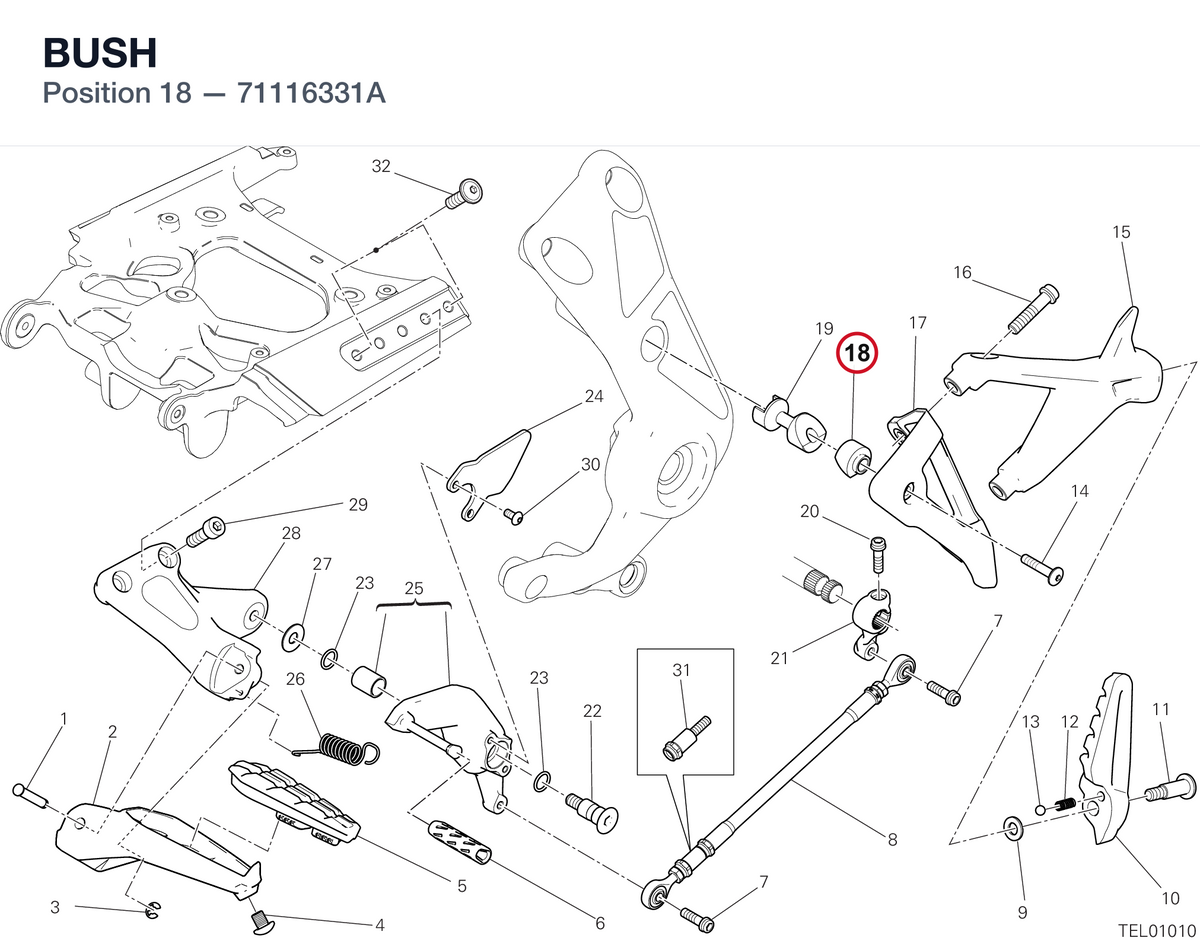 BUSH 71116331A diagram position
