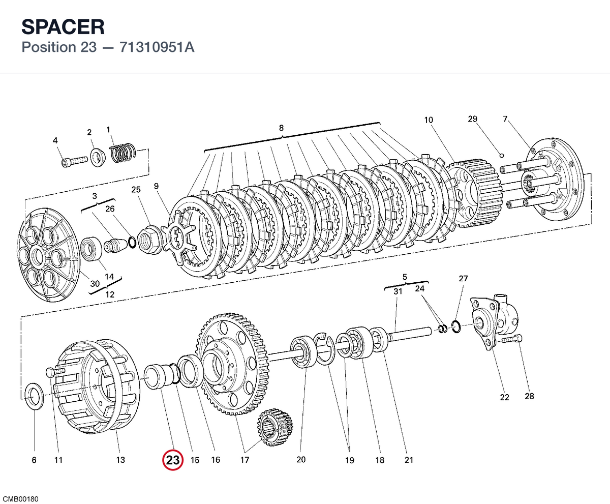 SPACER 71310951A diagram position