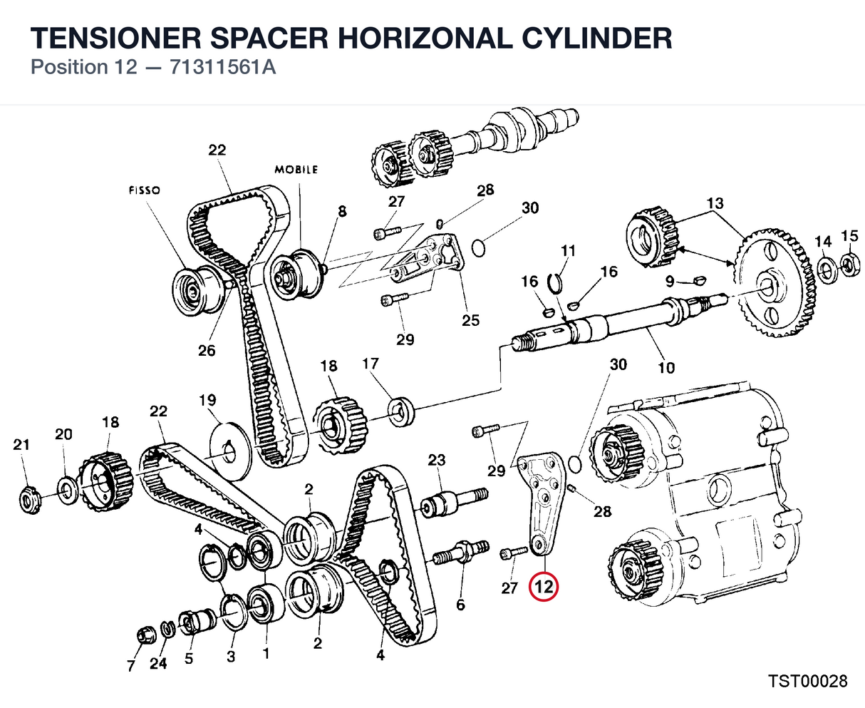TENSIONER SPACER HORIZONAL CYLINDER