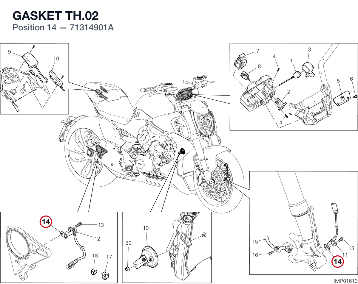 GASKET TH.02 71314901A diagram position