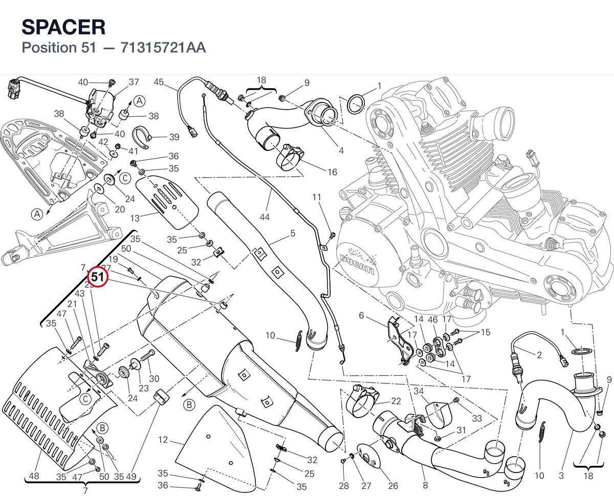 SPACER 71315721AA diagram position