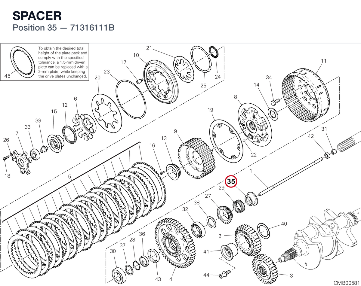 SPACER 71316111B diagram position