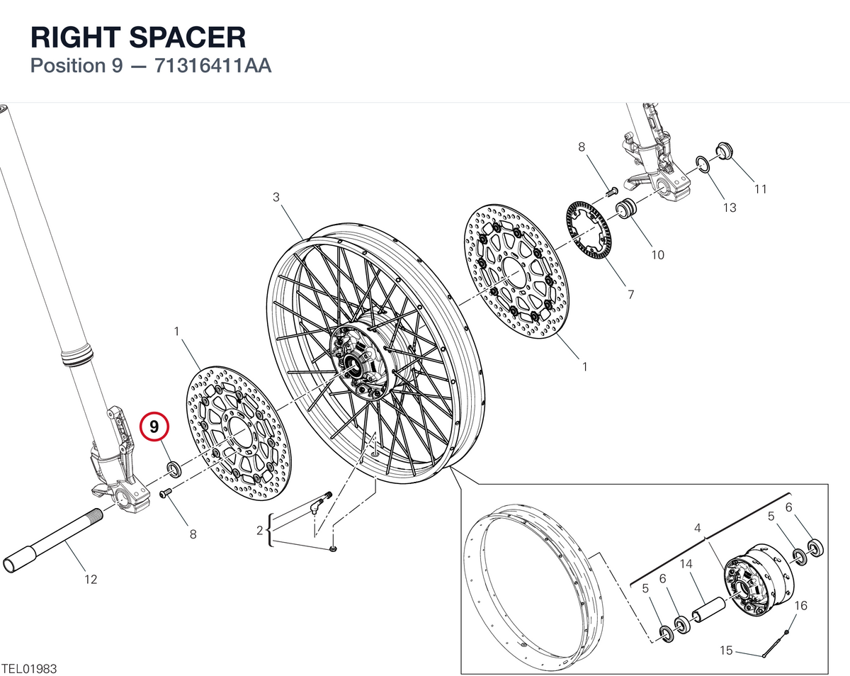 RIGHT SPACER 71316411AA diagram position